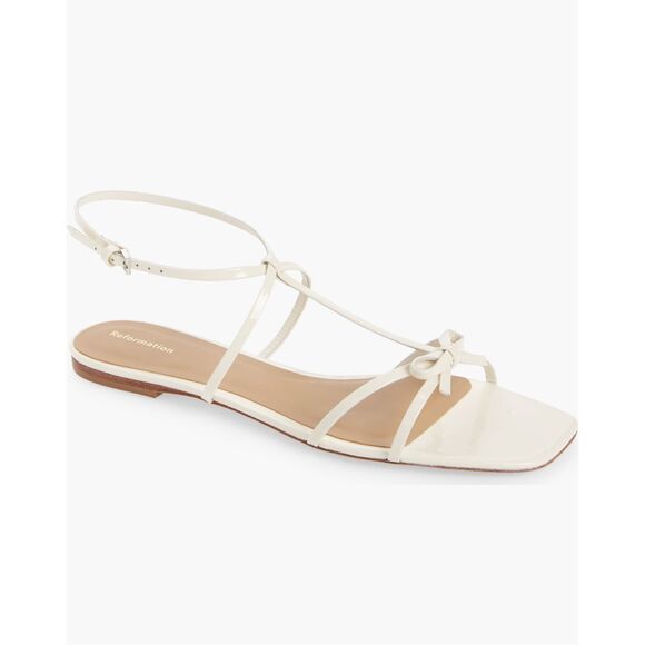 Reformation Cream Strappy Sandals - Picture 1 of 6